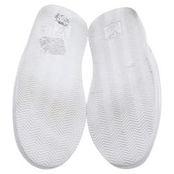 Pre Owned Louis Vuitton White/Brown Leather Beverly Hills Sneakers Size 41