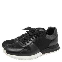 Pre Owned حذاء رياضي لوي فيتون رون اواي شبك وكانفاس مونوغرامي أسود رباط علوي مقاس 41