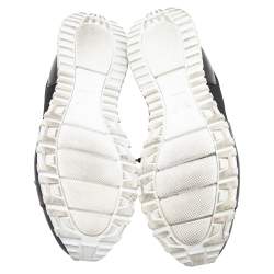 Pre Owned حذاء رياضي لوي فيتون رون اواي شبك وكانفاس مونوغرامي أسود رباط علوي مقاس 41