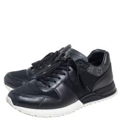 Pre Owned حذاء رياضي لوي فيتون رون اواي شبك وكانفاس مونوغرامي أسود رباط علوي مقاس 41