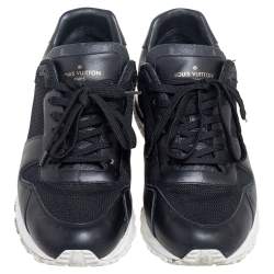 Pre Owned حذاء رياضي لوي فيتون رون اواي شبك وكانفاس مونوغرامي أسود رباط علوي مقاس 41