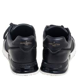 Pre Owned حذاء رياضي لوي فيتون رون اواي شبك وكانفاس مونوغرامي أسود رباط علوي مقاس 41