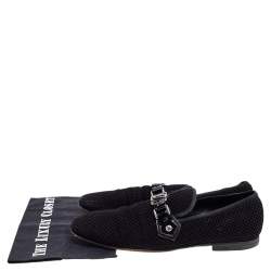 Louis Vuitton Petit Damier Ebene Suede  Monte Carlo Moccasins Size 41.5