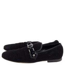 Louis Vuitton Petit Damier Ebene Suede  Monte Carlo Moccasins Size 41.5