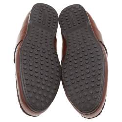 مملوكة مسبقًا Louis Vuitton Brown Leather Slip On Loafers Size 43
