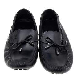 مملوكة مسبقًا حذاء لوفرز لوي فيتون فيونكة أريزونا جلد أسود مقاس 46