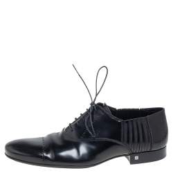 Pre Owned Louis Vuitton Black Leather Lace-Up Derby Size 41.5