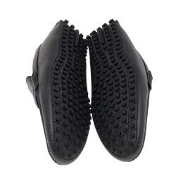 Pre Owned حذاء لوفرز لوي فيتون سليب أون هوكنهيم جلد رمادي داكن مقاس 41