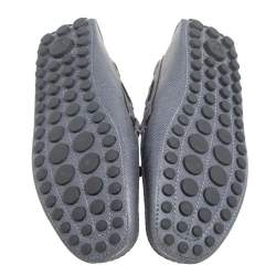 مملوكة مسبقًا Louis Vuitton Grey Leather Imola Tassel Slip On Loafers Size 41