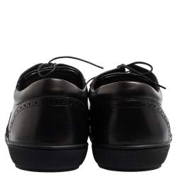 Pre Owned Louis Vuitton Black Brogue Leather Lace Up Oxfords Size 43