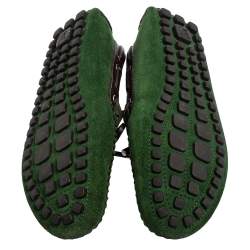 مملوكة مسبقًا حذاء لوفرز لوي فيتون فيونكة سويدي أخضر مقاس 41