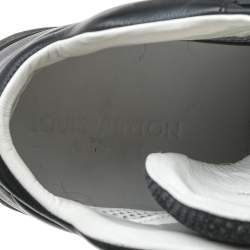 Pre Owned Louis Vuitton Black Leather And Fabric Trailblazer High Top Sneakers Size 43.5