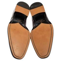 Pre Owned Louis Vuitton Brown Brogue Leather Lace Up Derby Size 44