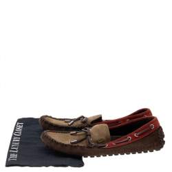 Louis Vuitton Multicolor Suede Arizona Slip On Loafers Size 42