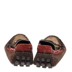 Louis Vuitton Multicolor Suede Arizona Slip On Loafers Size 42