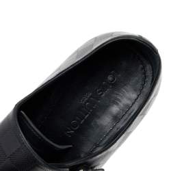 Pre Owned حذاء لوفرز لوي فيتون جلد أسود بقلاب مزدوج سليب أون مقاس 41.5