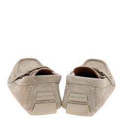 Pre Owned حذاء لوفرز لوي فيتون مونت كارلو سويدي رصاصي مقاس 41