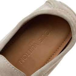 Pre Owned حذاء لوفرز لوي فيتون مونت كارلو سويدي رصاصي مقاس 41