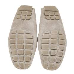 Pre Owned حذاء لوفرز لوي فيتون مونت كارلو سويدي رصاصي مقاس 41