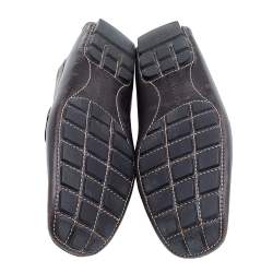 Pre Owned حذاء لوفرز لوي فيتون مونت كارلو جلد بني سليب أون مقاس 43.5