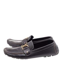 Pre Owned حذاء لوفرز لوي فيتون مونت كارلو جلد بني سليب أون مقاس 43.5