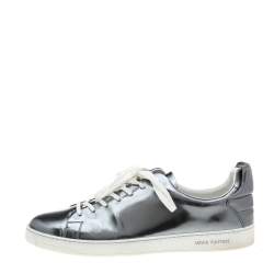 Louis Vuitton Metallic Silver Monogram Leather Mirror Tennis Low Top  Sneakers Size 40.5 Louis Vuitton