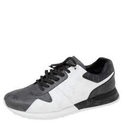 Pre Owned حذاء رياضي لوي فيتون ران أواي كانفاس مونوغرامي ثلاثي اللون مقاس 45