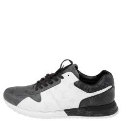 Pre Owned حذاء رياضي لوي فيتون ران أواي كانفاس مونوغرامي ثلاثي اللون مقاس 45