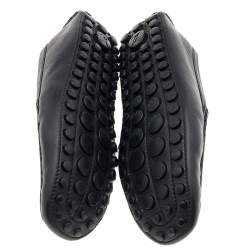 Pre Owned حذاء لوفرز لوي فيتون جلد أسود شعار ماركة بفيونكة سليب أون مقاس 44