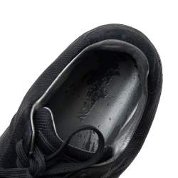 Louis Vuitton Black Fabric And Suede Low Top Sneakers Size 43