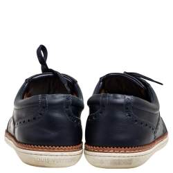 Louis Vuitton Blue Brogue Leather Oxford Lace Up Sneakers Size 43