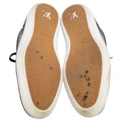 Louis Vuitton Blue Brogue Leather Oxford Lace Up Sneakers Size 43