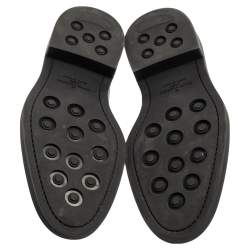 Pre Owned حذاء ديربي لوي فيتون رباط علوي جلد أسود مقاس 41.5 