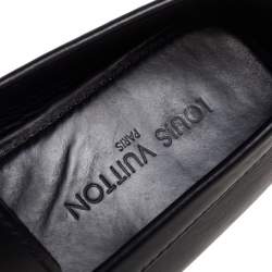 مملوكة مسبقًا حذاء لوفرز لوي فيتون مونت كارلو جلد أسود مقاس 42