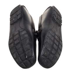 مملوكة مسبقًا حذاء لوفرز لوي فيتون مونت كارلو جلد أسود مقاس 42