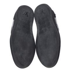 Pre Owned حذاء رياضي لوي فيتون فوسيلاغ سويدي وجلد أسود عنق منخفض مقاس 42 