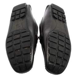 Pre Owned Louis Vuitton Black Leather Monte Carlo Loafers Size 42.5