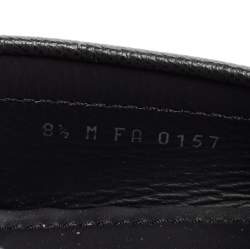 Pre Owned Louis Vuitton Black Leather Monte Carlo Loafers Size 42.5