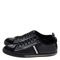 Louis Vuitton Black Suede And Leather Cosmos Low Top Sneakers Size 41