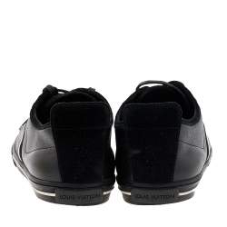 Louis Vuitton Black Suede And Leather Cosmos Low Top Sneakers Size 41