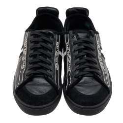 Louis Vuitton Black Suede And Leather Cosmos Low Top Sneakers Size 41