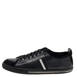 Louis Vuitton Black Suede And Leather Cosmos Low Top Sneakers Size 41
