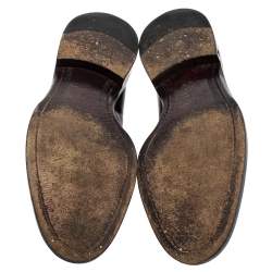 Pre Owned Louis Vuitton Black Leather Lace Up Derby Size 42