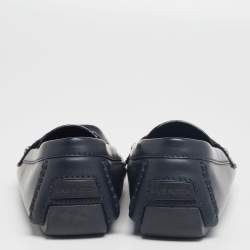 مملوكة مسبقًا Louis Vuitton Midnight Blue Leather Monte Carlo Loafers Size 42