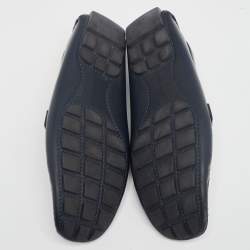 مملوكة مسبقًا Louis Vuitton Midnight Blue Leather Monte Carlo Loafers Size 42