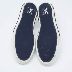 Pre Owned Louis Vuitton White Damier Leather Offshore Low-Top Sneakers Size 42