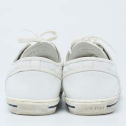 Pre Owned Louis Vuitton White Damier Leather Offshore Low-Top Sneakers Size 42