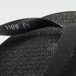Pre Owned Louis Vuitton Black Rubber Thong Flat Sandals Size  40.5