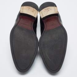 Louis Vuitton Black Damier Embossed Leather Lace-Up Derby Size 43