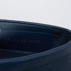 Pre Owned Louis Vuitton Blue Leather Monte Carlo Loafers Size 41.5